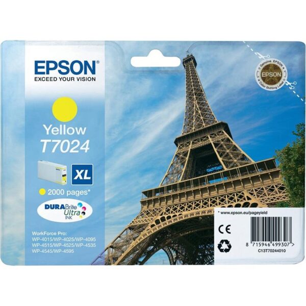 EPSON T7024 XL ORIGINAL YELLOW INK