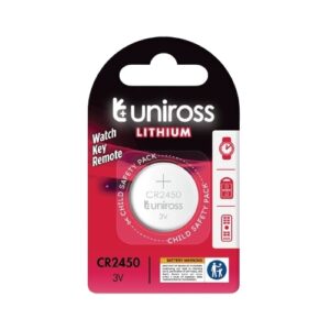 Uniross Lithium-Button Cell CR2450 Battery (1pc)